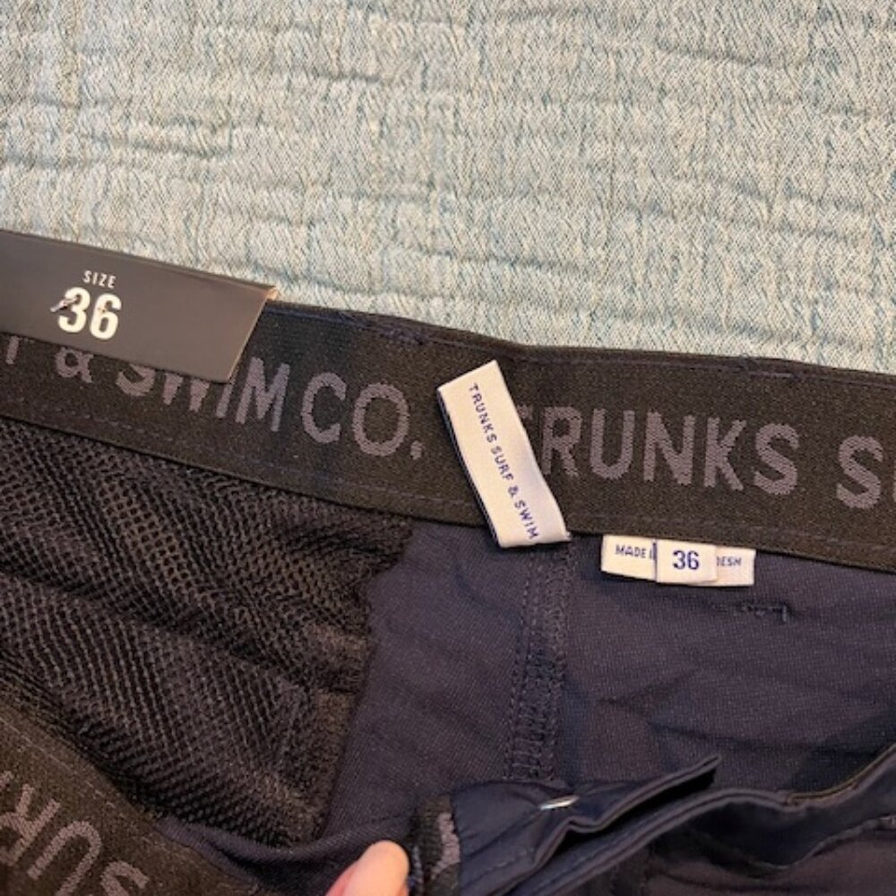 Trunks Surf & Swim Co. Trunks Multi-Functional Cargo Short, NAVY Sz 36 NWT - Picture 5 of 6